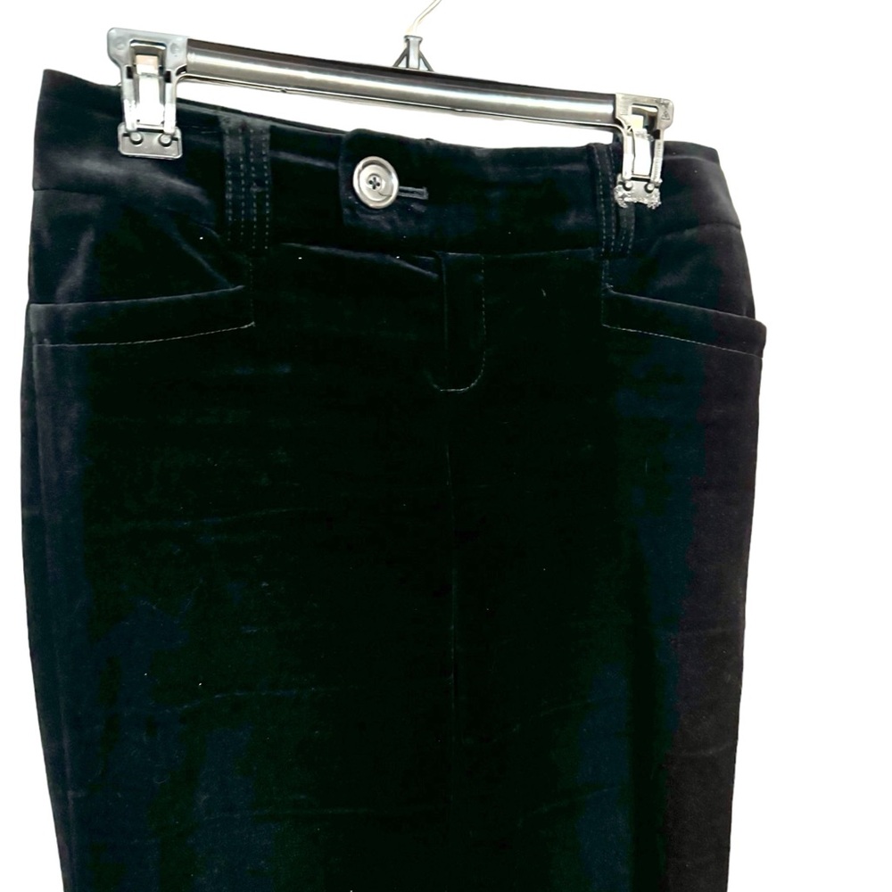 GORGEOUS #FALL2025 BANANA REPUBLIC BLACK VELVET TROUSER/PANTS SIZE: 0 #W - Picture 2 of 11